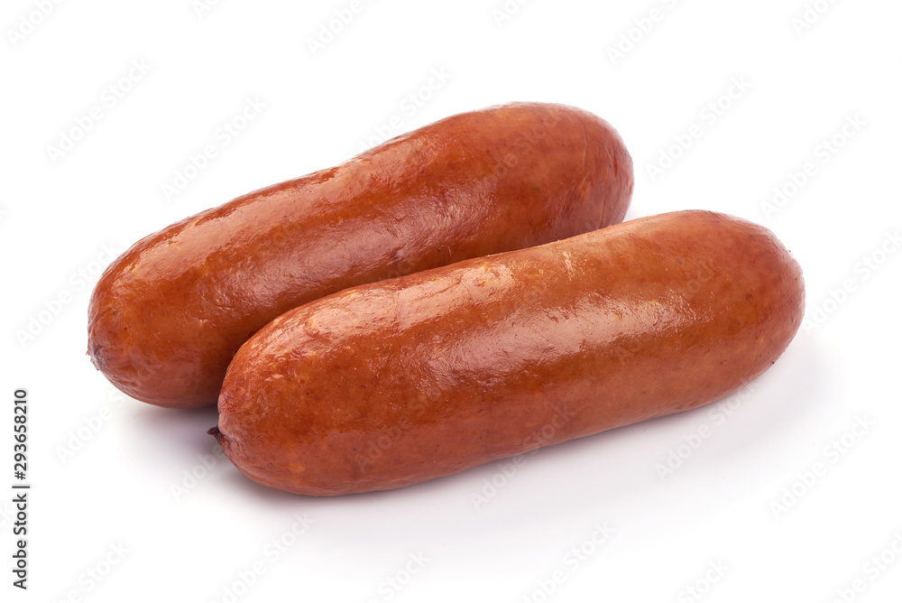 Oktoberfest Smoked pork Sausages, isolated on white background Oktoberfest Smoked pork Sausages, isolated on white background