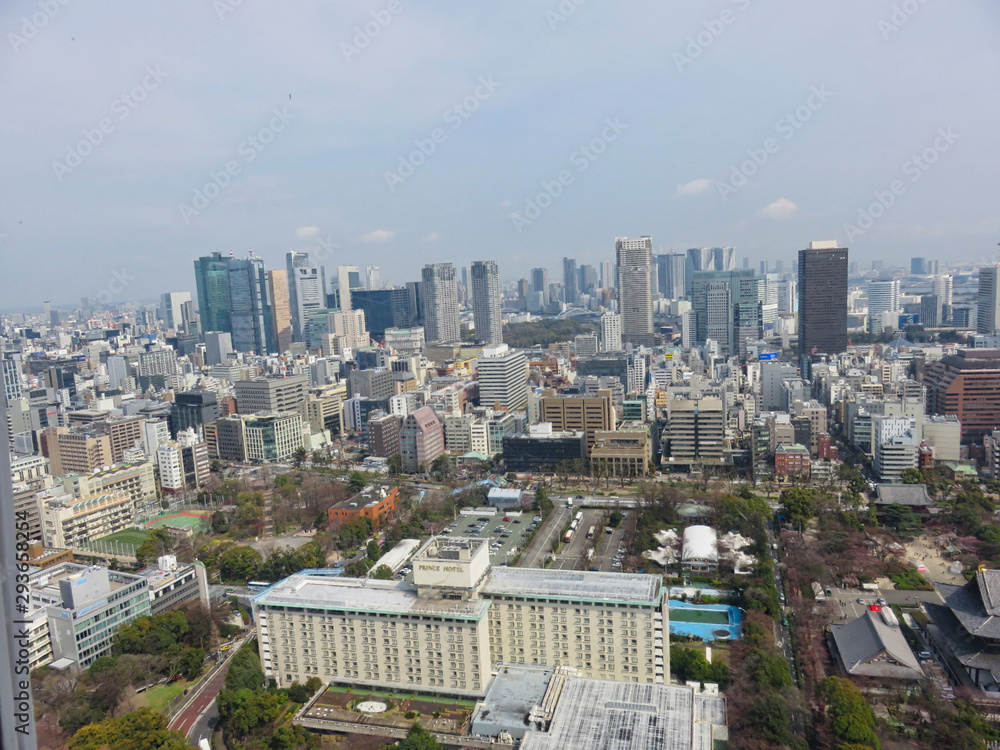 view to to tokyo city from the skyscraper