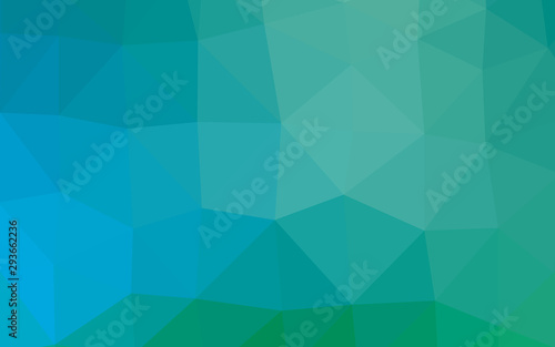 Light Blue, Green vector triangle mosaic texture. Colorful illustration in abstract style with gradient. Brand new design for your business.