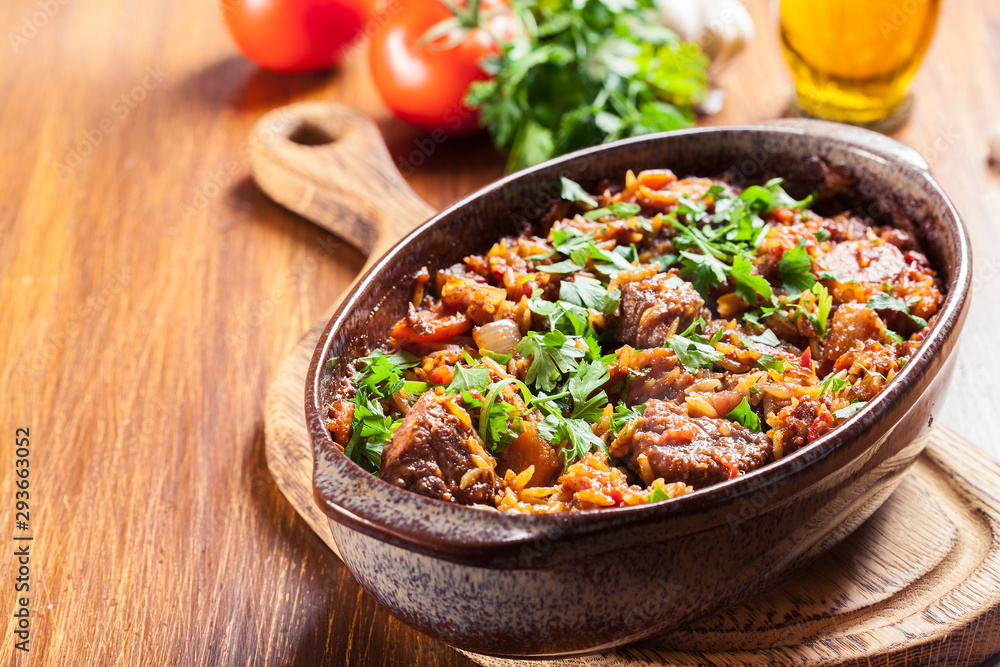 Giouvetsi - Greek beef and orzo stew Giouvetsi - Greek beef and orzo stew