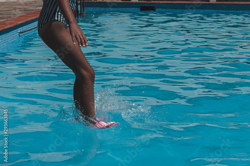 splashing in a swimming pool, enjoying, Portugal