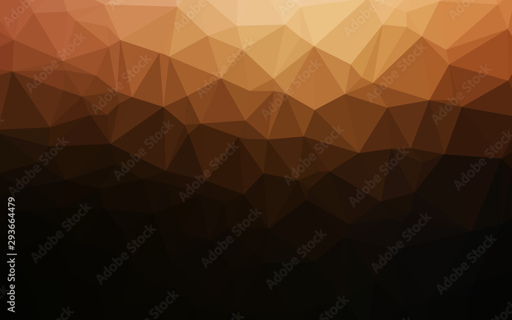 Dark Orange vector triangle mosaic cover. Shining illustration, which consist of triangles. Completely new design for your business. Dark Orange vector triangle mosaic cover. Shining illustration, which consist of triangles. Completely new design for your business.