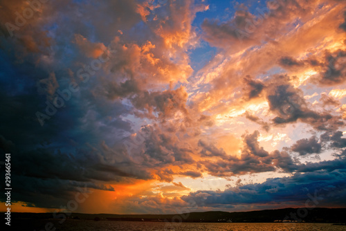 sunset over the sea