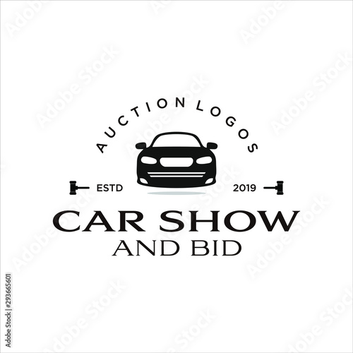 vintage style car show and auction logo icon inspiration. automotive design inspiration