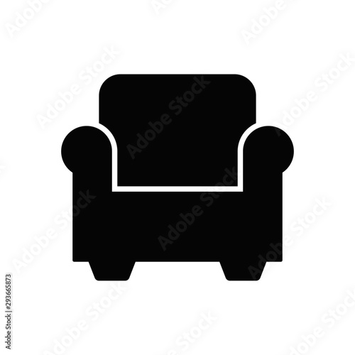 Sofa, armchair icon in trendy style. Chair, lounger, recliner icons. Furniture sign for perfect web and mobile concept. Vector illustration.