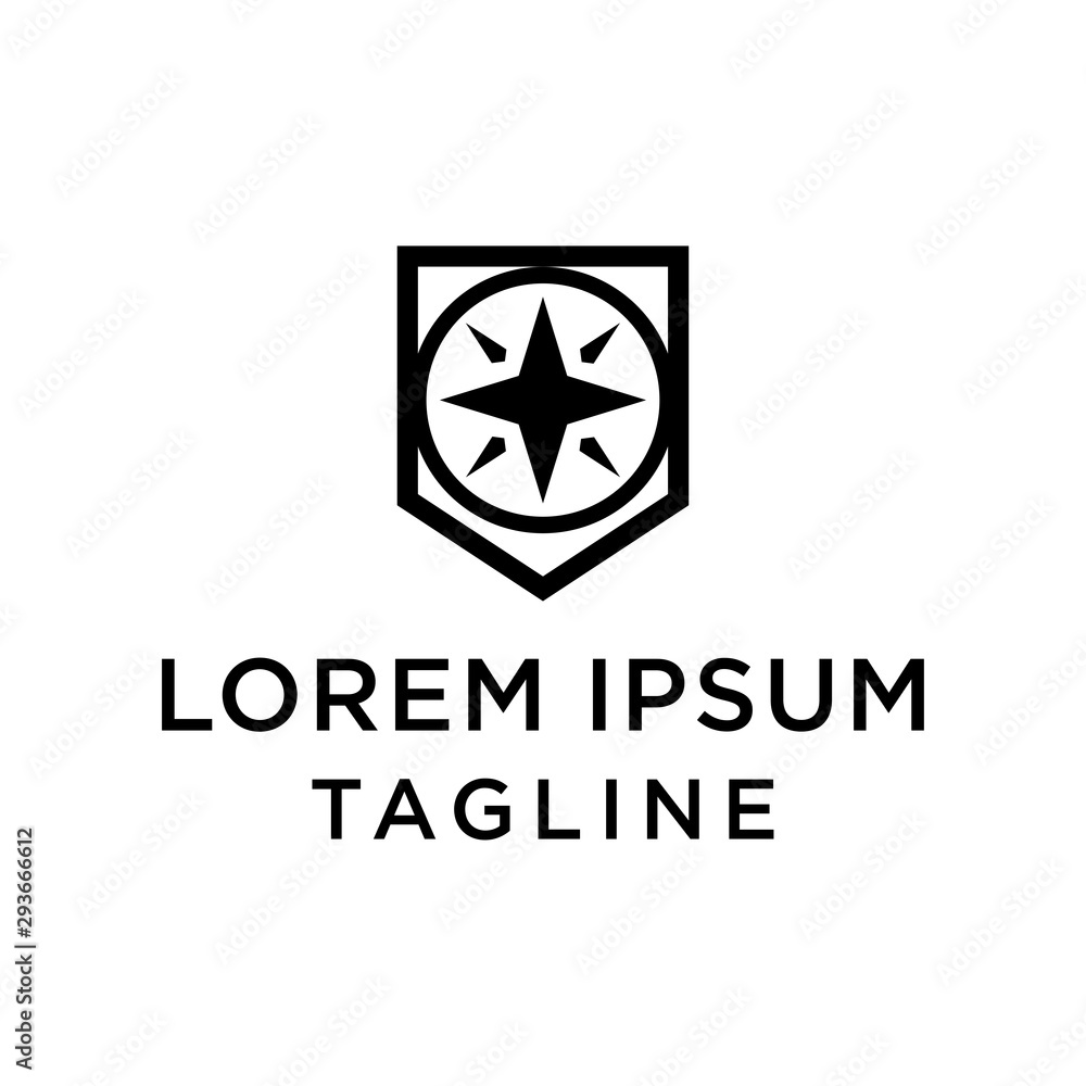 Star Shield Logo Design Template Vector Star Shield Logo Design Template Vector