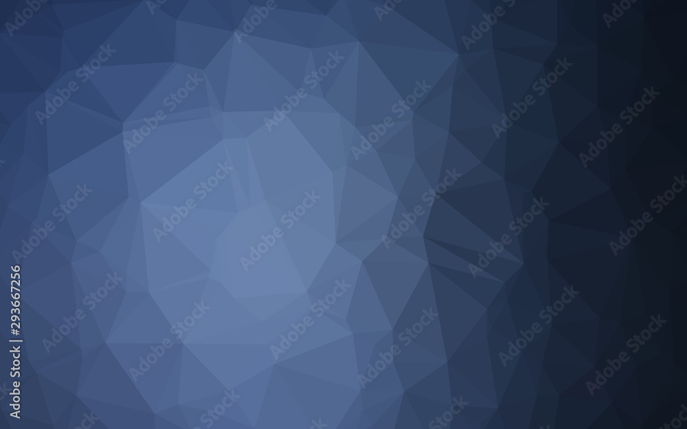 Dark BLUE vector polygon abstract background. An elegant bright illustration with gradient. Polygonal design for your web site.