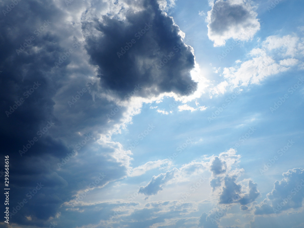 Fototapeta premium cumulus clouds against the blue sky