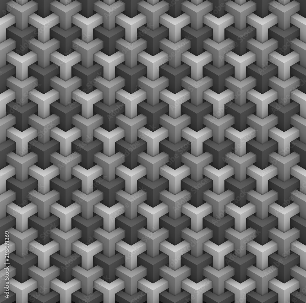 3D isometric seamless pattern. 3D isometric seamless pattern.