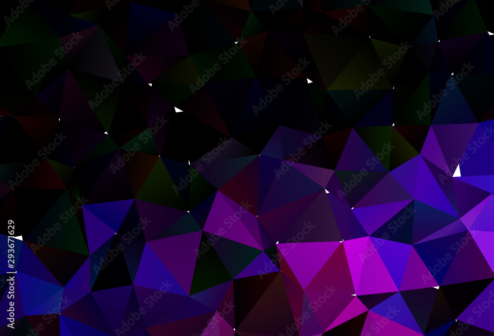 Fototapeta premium Dark Purple, Pink vector abstract mosaic pattern.