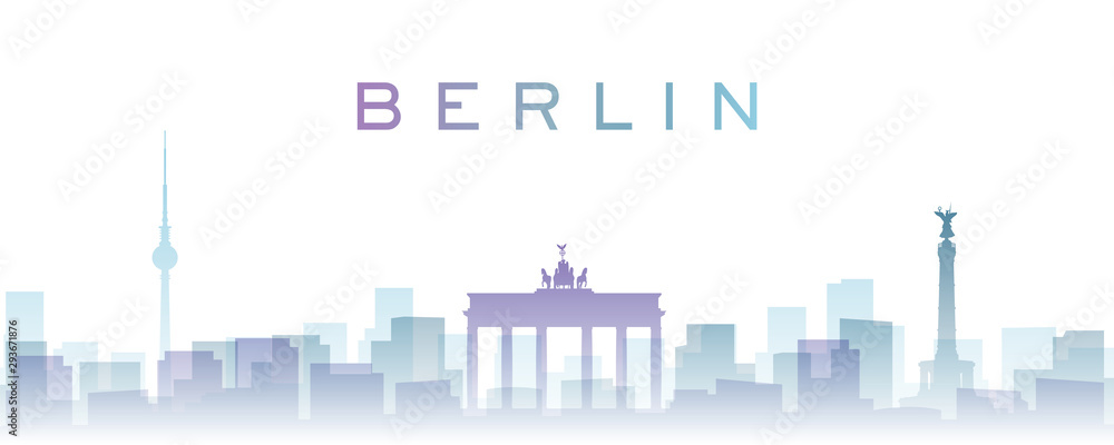 Berlin Transparent Layers Gradient Landmarks Skyline