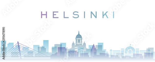 Helsinki Transparent Layers Gradient Landmarks Skyline
