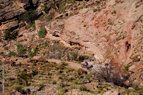 Mountain biking in Steve's Loop, Loma Loops, Fruita, Colorado. photo