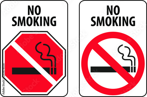 no smoking signs in two different forms