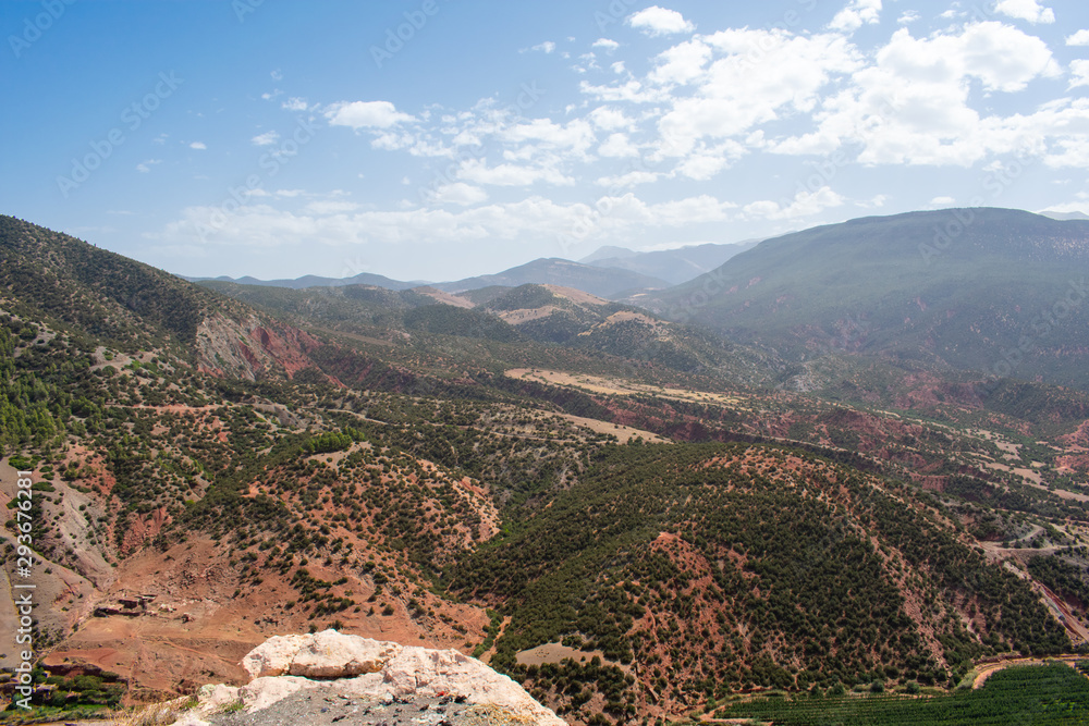 High Atlas Mountains in Toubkal National Park, Morocco. 