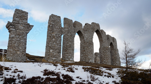 Fyrish Monument near Alness in the Scottish Highlights, United Kingdom. photo