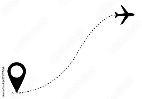 Trayecto desde origen en avión.