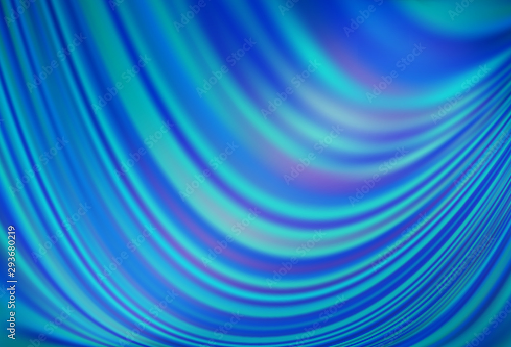 Light BLUE vector pattern with lines, ovals. Light BLUE vector pattern with lines, ovals.