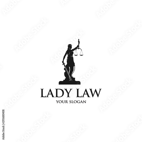 lady law silhouette logo