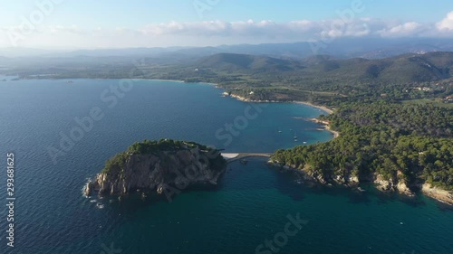 Clear sunny day Fort de Bregancon France Bormes les Mimosas mediterranean sea photo