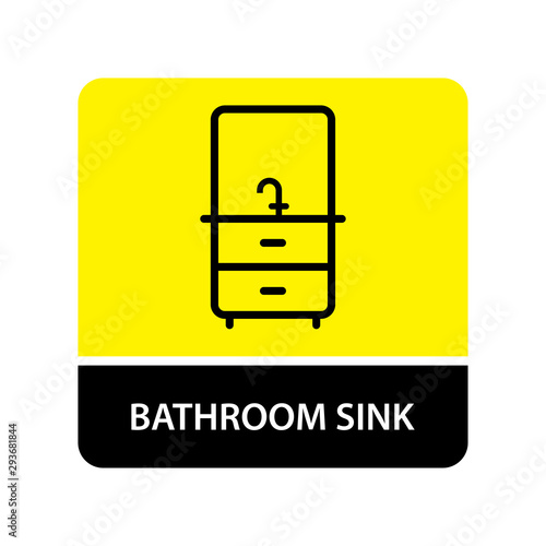 Bathroom sink icon for web and mobile