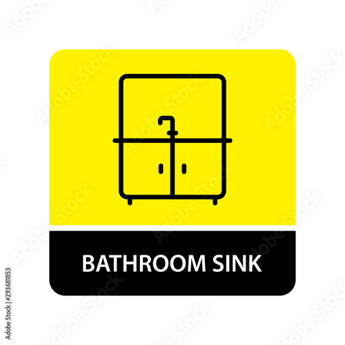 Bathroom sink icon for web and mobile