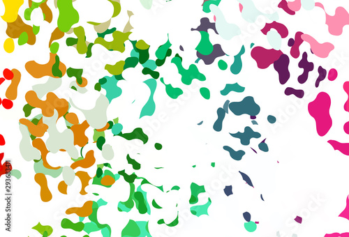 Light Multicolor, Rainbow vector template with memphis shapes.
