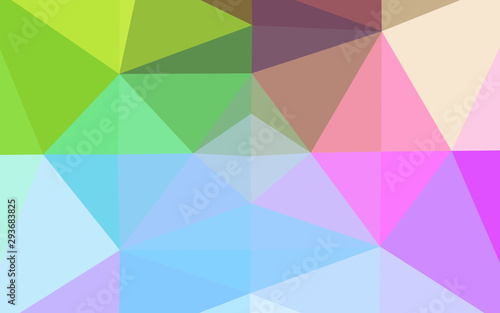Light Multicolor  Rainbow vector polygon abstract background. An elegant bright illustration with gradient. New texture for your design.