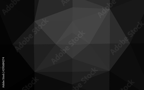 Dark Silver, Gray vector polygon abstract background. Brand new colorful illustration in with gradient. Textured pattern for background.