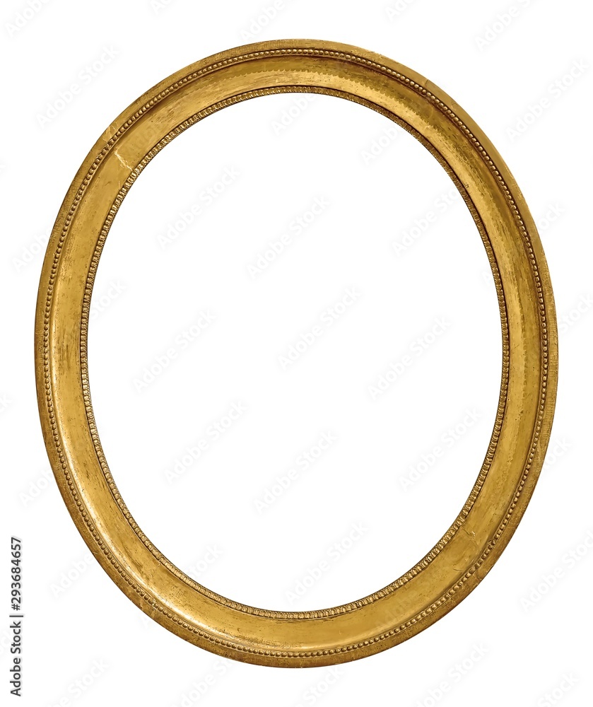 Golden frame for paintings, mirrors or photo isolated on white background Golden frame for paintings, mirrors or photo isolated on white background