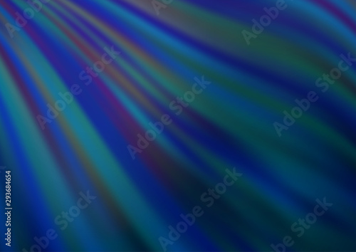 Dark BLUE vector background with liquid shapes. Colorful abstract illustration with gradient lines. The elegant pattern for brand book.