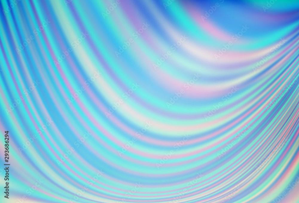 Fototapeta premium Light BLUE vector pattern with bent ribbons.