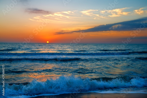 Sun on the Horizon over Ocean © David Arment