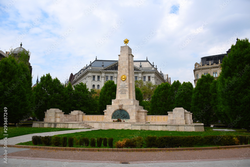 Monument to the Soviet Red Army at Liberty square in Budapest, Hungary Monument to the Soviet Red Army at Liberty square in Budapest, Hungary