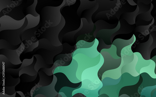 Light Green vector backdrop with bent lines. An elegant bright illustration with gradient. Marble design for your web site. © Dmitry