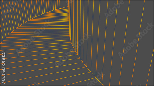 Abstract vector wireframe landscape. Abstract mesh background. Polygonal mountains. Vector illustration.
