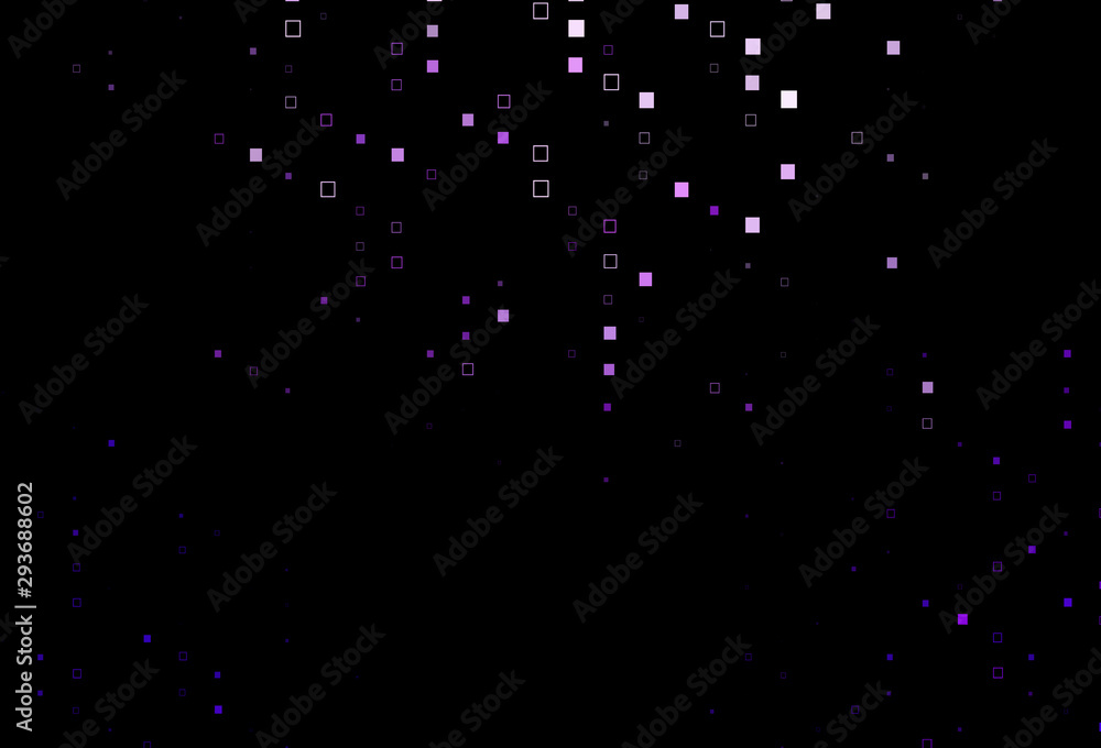 Dark Purple vector pattern with crystals, rectangles.