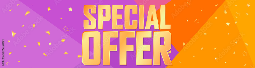 Special Offer, sale web banner design template, discount horizontal poster, vector illustration Special Offer, sale web banner design template, discount horizontal poster, vector illustration