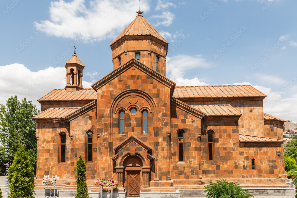 Western Asia,Eurasia,South Caucasus, Republic of Armenia. Yerevan, Nork-Marash district. Exterior view of the Surb Astvatsatsin Church.