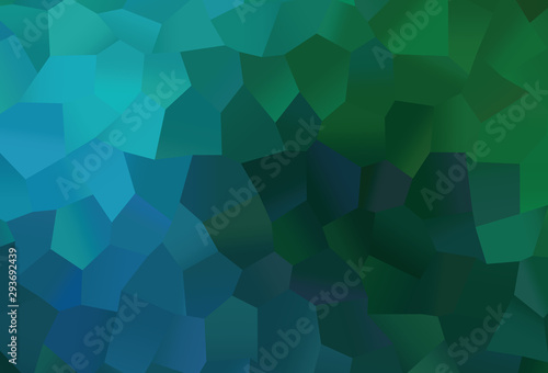 Dark Blue, Green vector texture with colorful hexagons.
