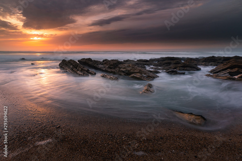 Sunset at Bidart's beach next to Biarritz, Basque Country. © Jorge Argazkiak