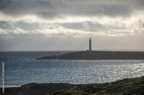 Silhouette of a lighthouse