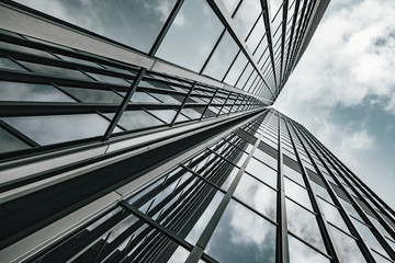 low angle view of skyscrapers. modern building