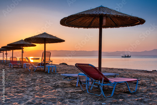 Beach at Corfu at sunrise