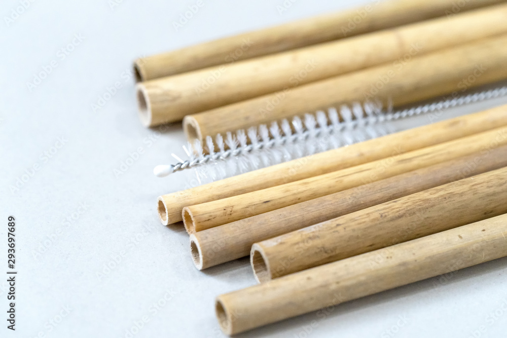 Nature drinking straws from bamboo wood for reusable and reduce the use of plastic straw. Nature drinking straws from bamboo wood for reusable and reduce the use of plastic straw.