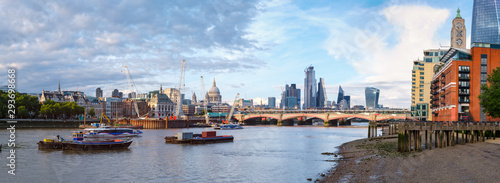 Very high resolution panoramic image of London at sunset photo