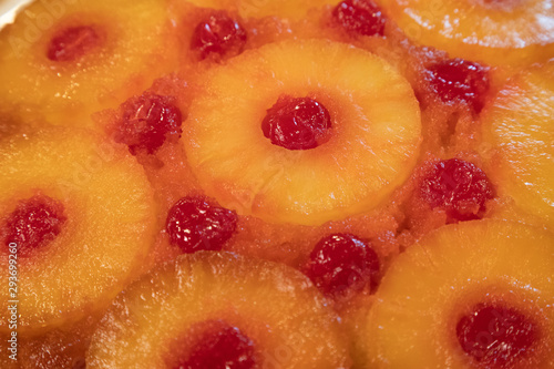 Pinapple upside down cake topping