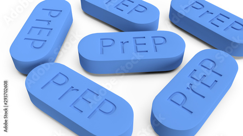 Bilde på lerret PrEP is HIV prevention pill for medical concept 3d rendering.