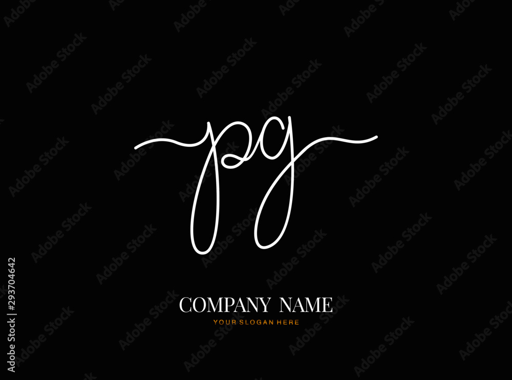 P G PG Initial handwriting logo design with circle. Beautyful design handwritten logo for fashion, team, wedding, luxury logo. P G PG Initial handwriting logo design with circle. Beautyful design handwritten logo for fashion, team, wedding, luxury logo.