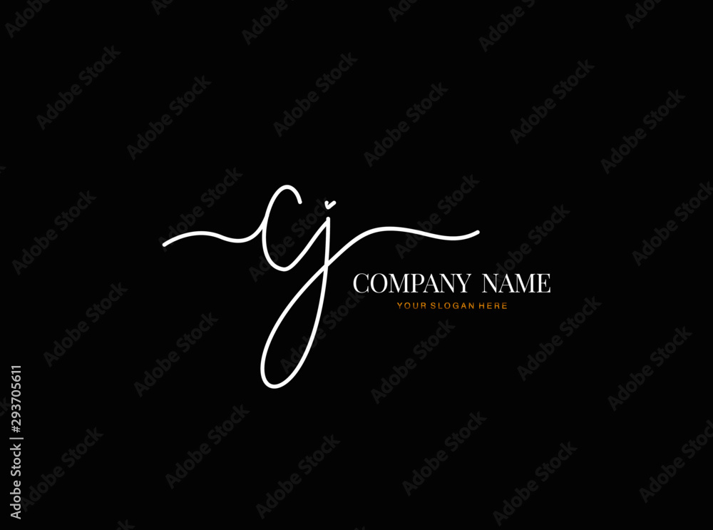 C J CJ Initial handwriting logo design with circle. Beautyful design handwritten logo for fashion, team, wedding, luxury logo. C J CJ Initial handwriting logo design with circle. Beautyful design handwritten logo for fashion, team, wedding, luxury logo.